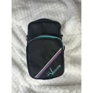 Vintage Small Lebo Voyager Padded Camera Bag Black, Teal, Purple 80's *NO STRAP*